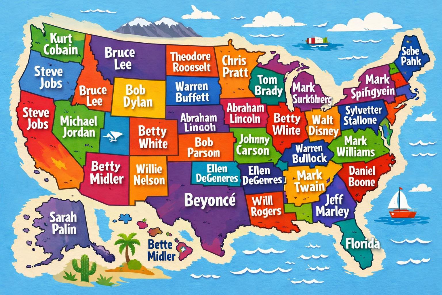 The Most Famous Person From Each US State GPT 1.5