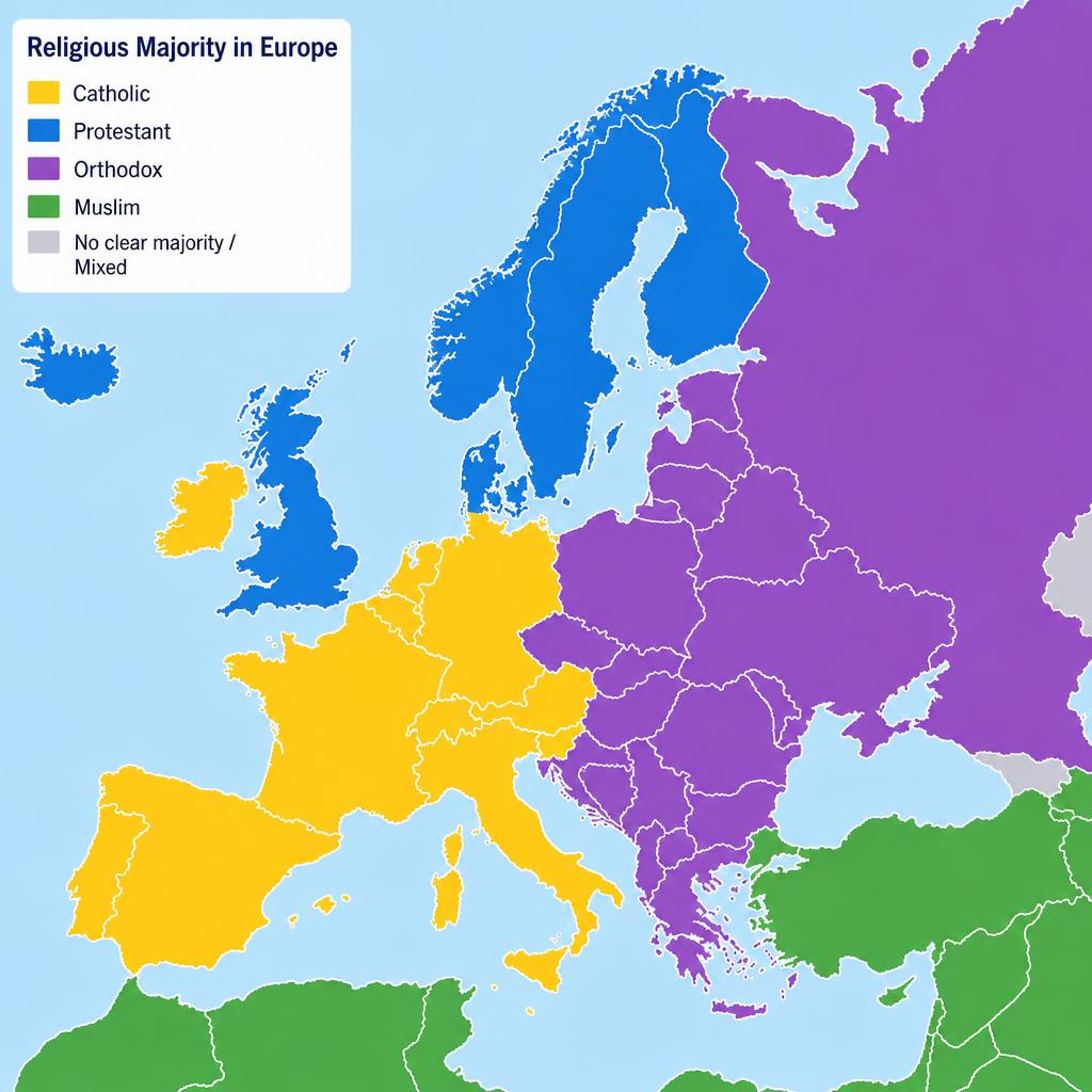 Europe's Religious Divisions According to GPT Image 2 version 1