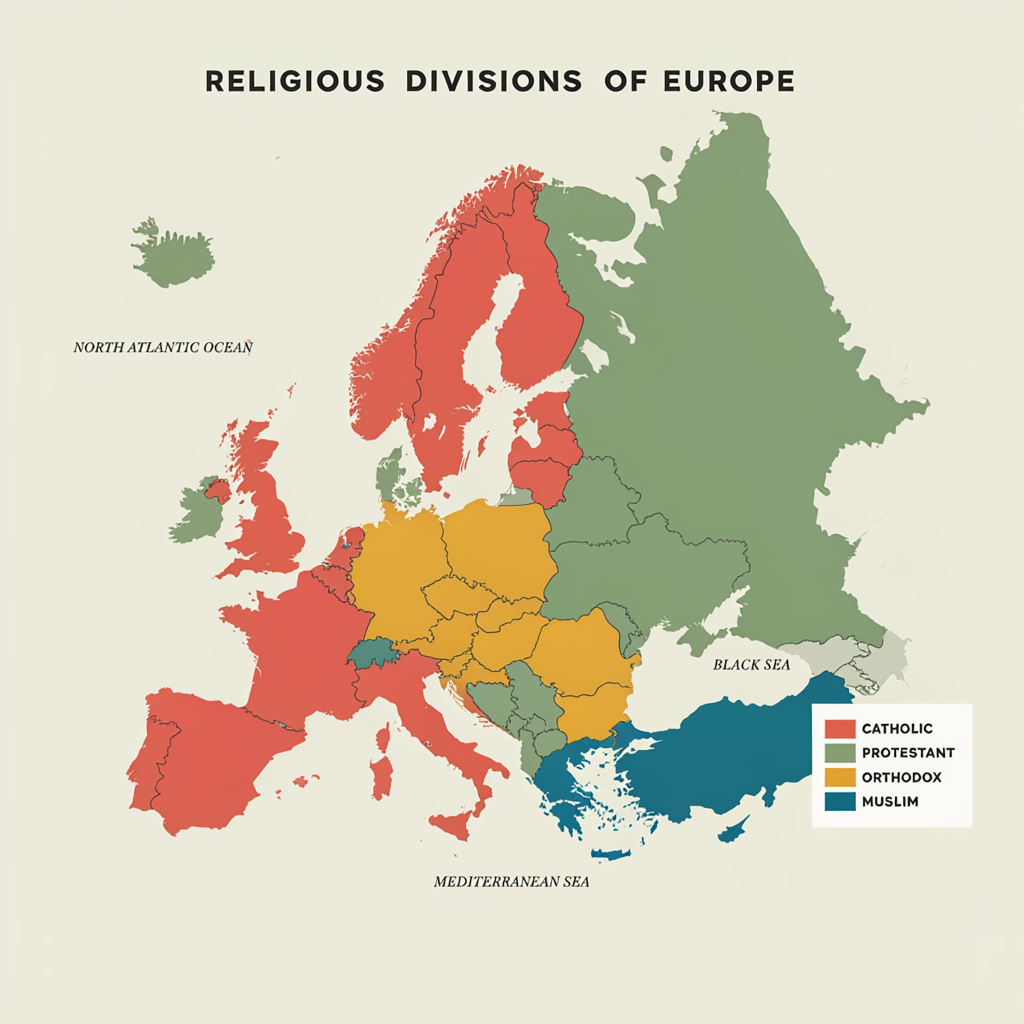 Europe's Religious Divisions According to P-Image-Ideogram 1