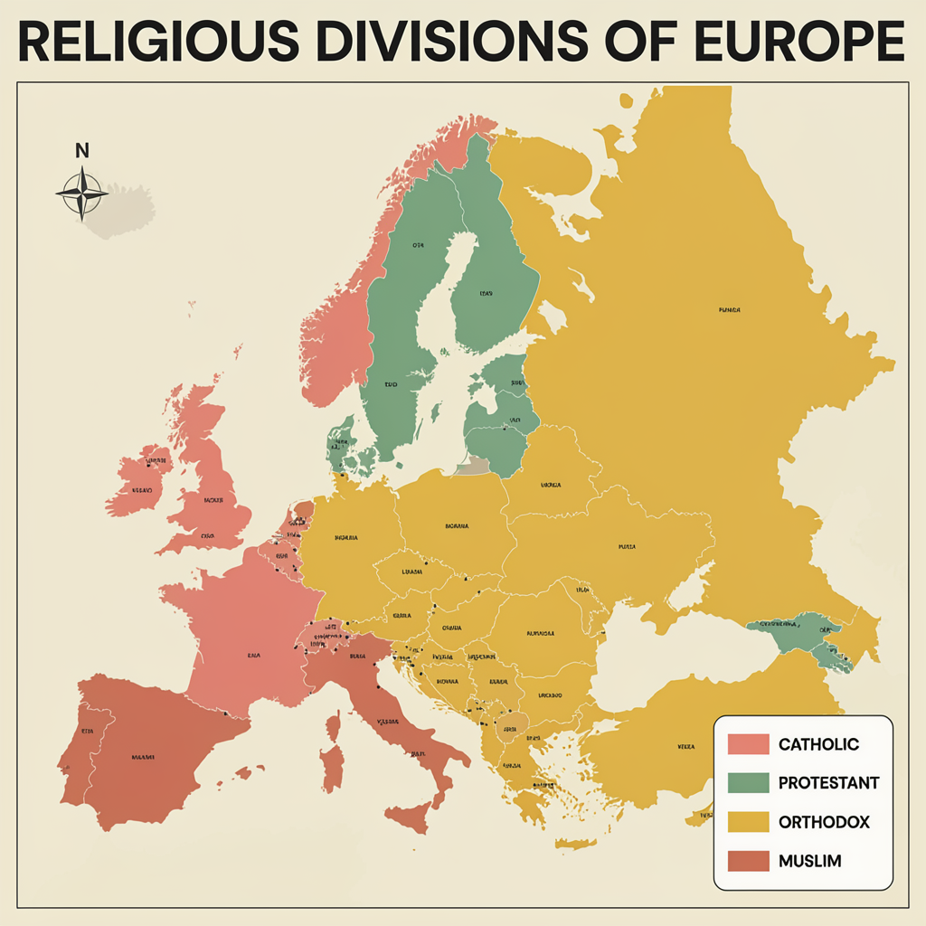 Europe's Religious Divisions According to P-Image-Ideogram 2