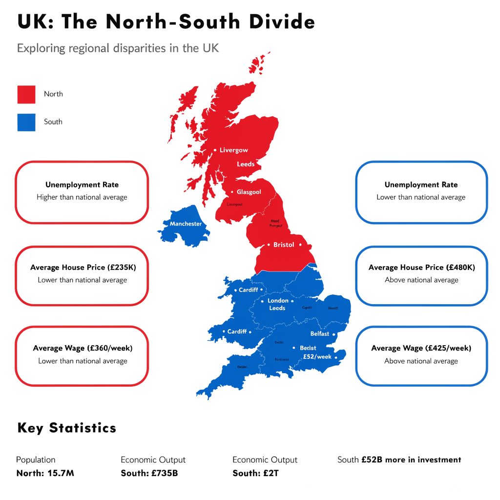 The UK North-South Divide As Mapped By Recraft V4