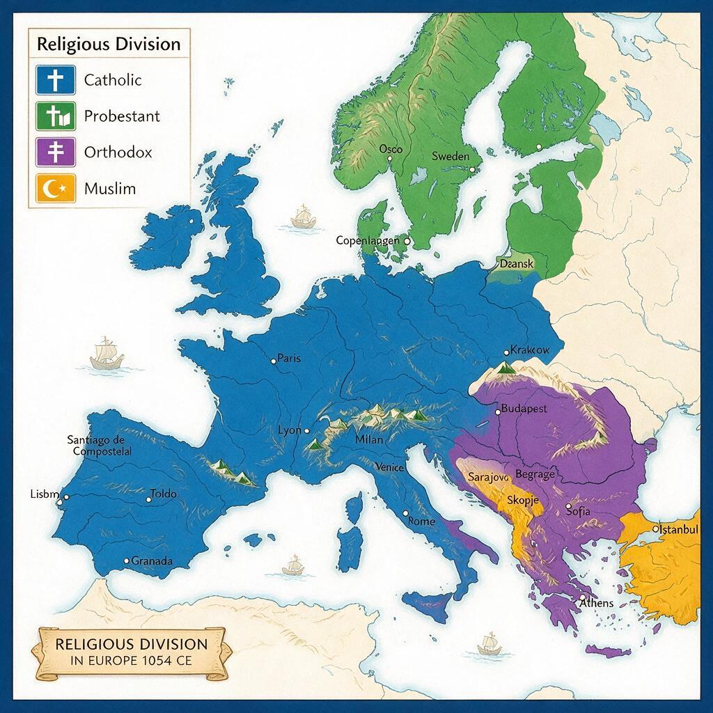 Europe's Religious Divisions According to Seedstream version 3